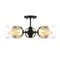 Designers Fountain Gatsby 20.5 in. 3-Light Matte Black Mid-Century Modern Semi Flush Mount with Gold Ombre Shades D306M-3SF-MB - alternate 1